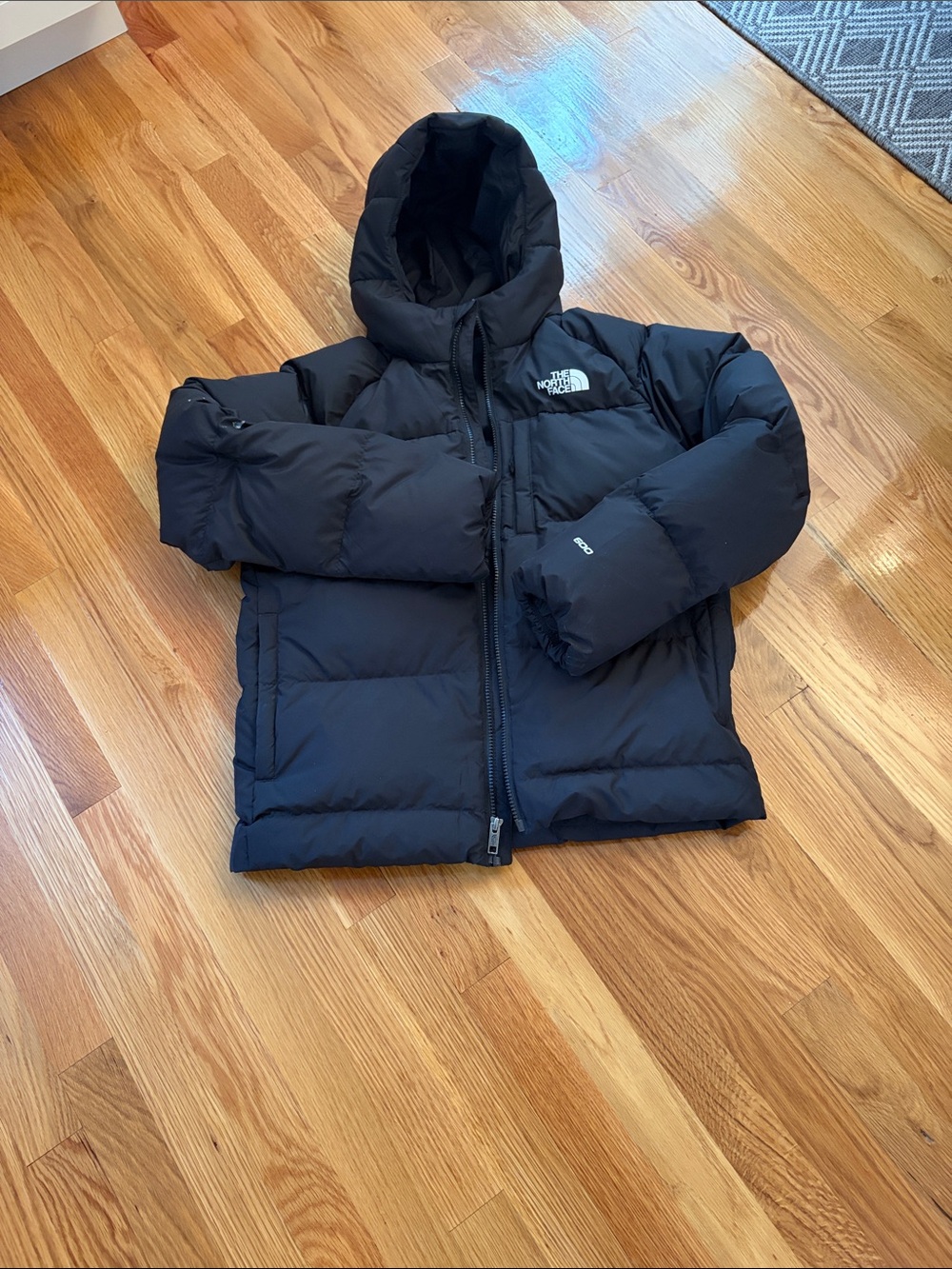 The North Face Kids Black Hooded Puffer Coat